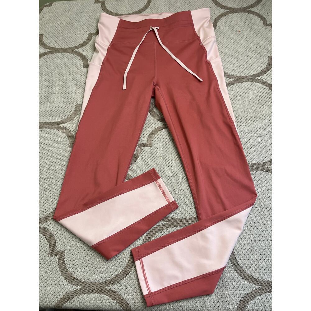 Fabletics Color block Ultra Cool 7/8 Leggings, Size small, pockets, tie waist